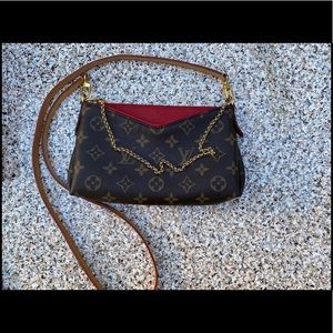 Louis Vuitton red palace clutch